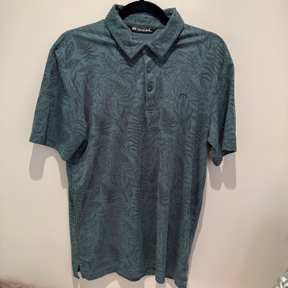 Men's Travis Mathew Floral Leaf Design Polo